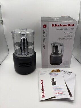 KitchenAid Go Cordless Food Chopper KFCR500BM-Battery Sold Separately Black Gray